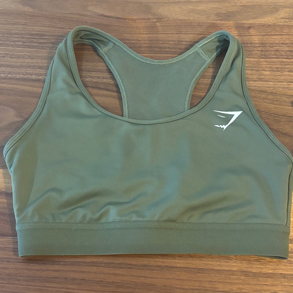 Olive Green Sports Bra